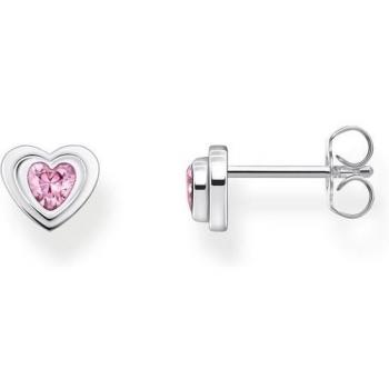 THOMAS SABO Paar Ohrstecker »Herz mit pinkfarbenem Zirkonia, H2271-414-9, H2271-643-9«, mit Zirkonia (synth.)