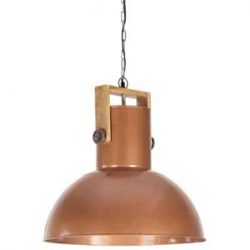 Kupfer Hängelampe 25 W Rund Mangoholz 52 cm E27