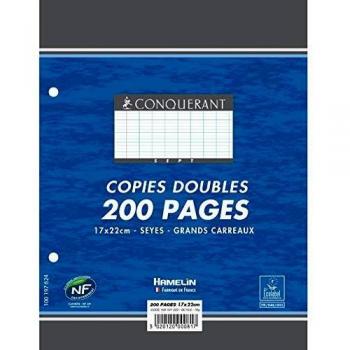 Conquérant 100101223 Copies doubles 170 x 220 mm Séyès 200 pages