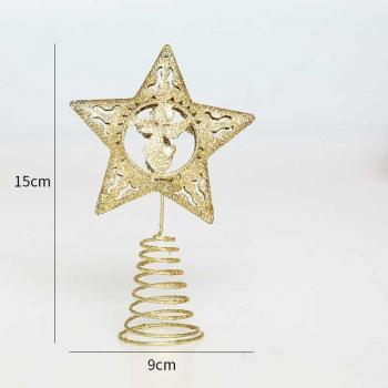 Gold Glitter Christmas Tree Topper