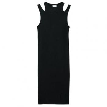 S.Oliver Ärmeloses Ripp-Midikleid