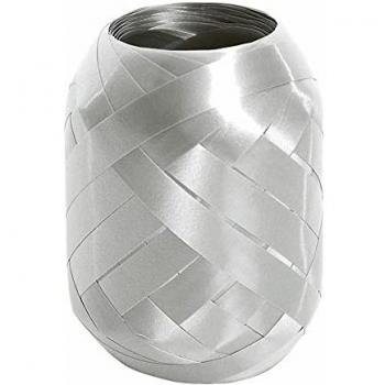 Stewo Geschenkband Poly Eiknäul 10 mm x 30 m – Glänzendes Silber