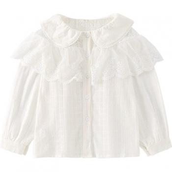 Blouse à motifs plaid pour filles