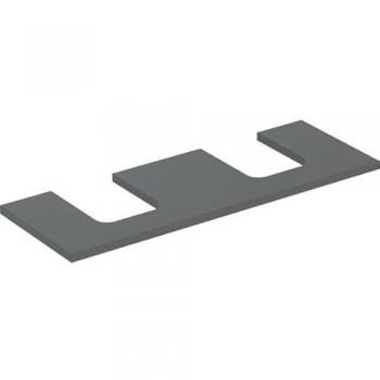 Plan de toilette Geberit One 135 x 3 x 47 cm, laqué mat, double découpe