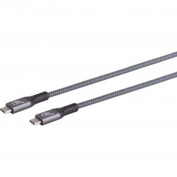 USB Kabel Typ-C Stecker auf Typ C Stecker, 4.0, 240W, 0,25m