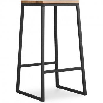 Sgabello da Bar Legno-Metallo Big Boy 76cm – Versione Nero