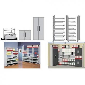 Panneau de côté pour rangement Dante, H 260 cm, gris clair