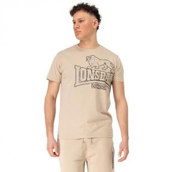 Lonsdale Männerlangshirt – Normale Passform, Beige, Größe XL