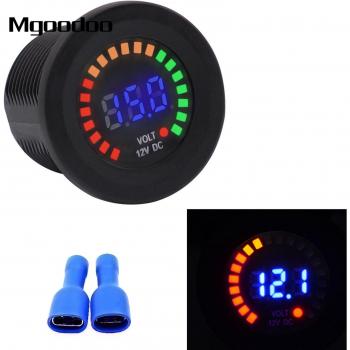 Instrumento Medidor de Tensión LED Azul 12V IP65