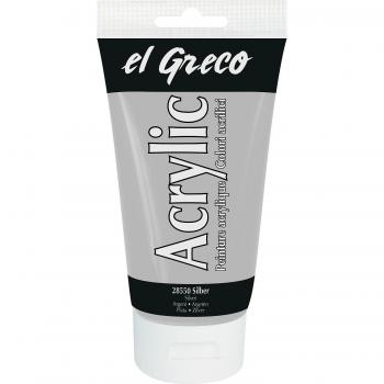 Kreul Künstlerfarbe el Greco Acrylic Tube silber 150 ml
