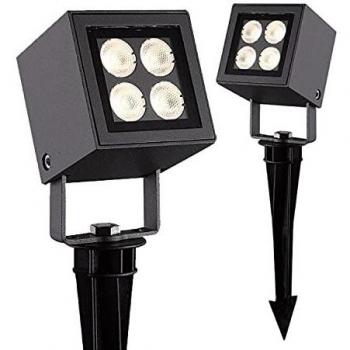 IsoLED LED Außenstrahler Cube IP65, 4x2W CREE, anthrazit, warmweiß