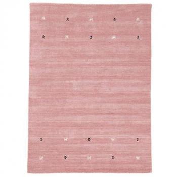 Carpetfine Handwoven Wool Gabbeh Uni Pink Carpet 240 x 340cm