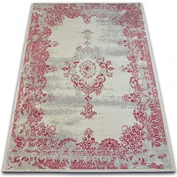 Vintage Pink Rosette Accent Rug