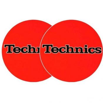 Ensemble de 2 disques de feutrine Technics Orange
