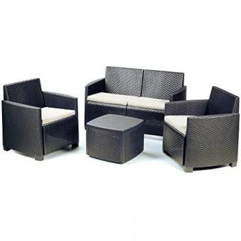 Conjunto de exterior Etna resina y cojines antracita