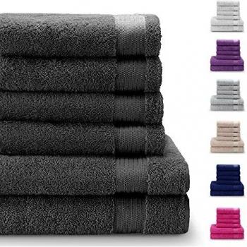 Draps de Bain Twinzen Gris foncé 140 x 70 cm