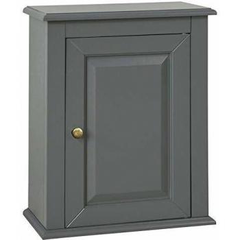 Grey Single-Panel Bathroom Storage Unit