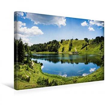 ALPEN BERGSEE – 45 x30 cm Textil‑Leinwand (CALVENDO Premium)