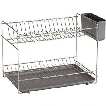 Sauvic Escurreplatos Acero Inoxidable 18/8 Grande 38.5x25x28 cm