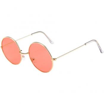 Lunettes de soleil de luxe polygonales en métal octogonale