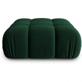 Pouf Chic en Velours Vert 1 Place
