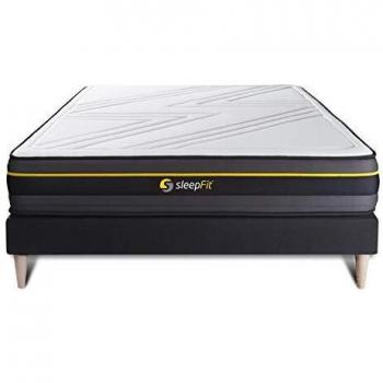 Ensemble de literie 140x200 cm Mousse HR Ferme Noir