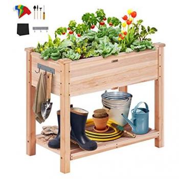 Terrassen Gemüsebeet Holz Hochbeet