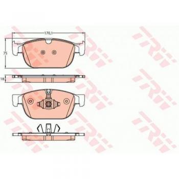 Plaquettes de frein avant TRW GDB2153 pour VOLVOL XC60 II XC90 XC40