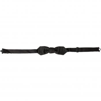 Black Silk Adjustable Bow Tie