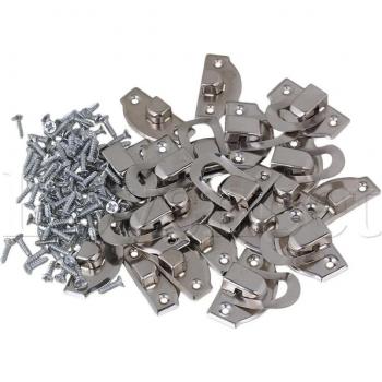 10-Piece Decorative Mini Padlock Jewelry Box Lock Set, Silver 29x27 MM
