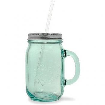 Transparent‑Mug 55 cl – Glasbecher mit runder Kappe und Grifffläche