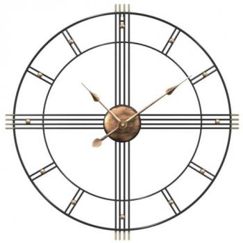 Iron Wall Clock Black Ø60 cm