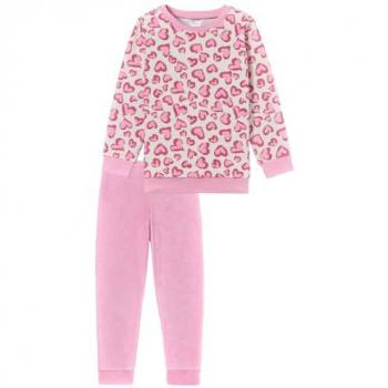 Schiesser, Mädchen, Pyjama, Girls World Schlafanzug, Rosa, (104)
