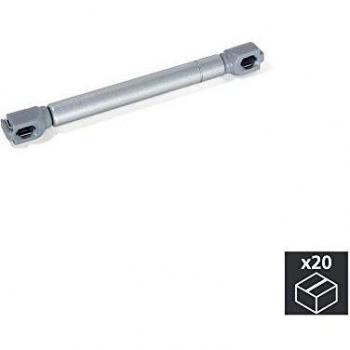 Emuca Piston de meuble, 6 kg, 100 mm, gris métallisé, pack de 20