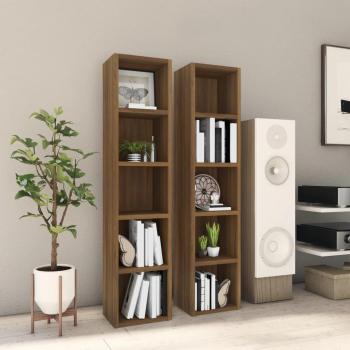 Brown Oak CD Holders