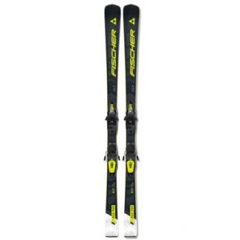 Fischer RC4 Power AR+RS 10 Unisex Ski Bundle Yellow/Black 175