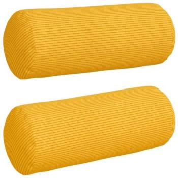 Set de deux coussin décoratif jaune clair, dimensions 15 × 40 cm