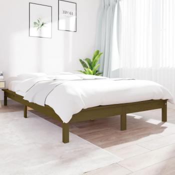 VidaXL Bed Frame Honey Brown 160x200 cm Solid Wood Pine