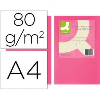 Papier rose intense Q-Connect A4 80g paquet de 500