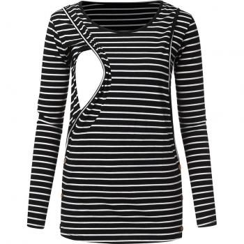 T-Shirt maternité décontracté à rayures