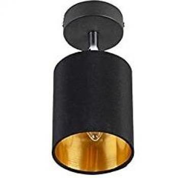 Lofty 1-flammiger LED Aufbaustrahler, E14, Schwarz, Textil