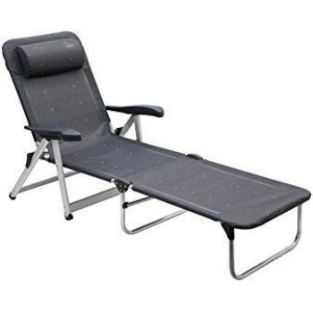 Crespo sedia a sdraio alluminio grigia con fibra e seduta/sdraito