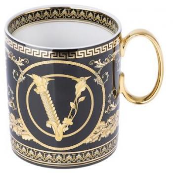 Tazza Versace Virtus Gala – Porcellana Nero con Accenti d’Oro