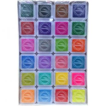 24-Color Square Sponge Ink Pad