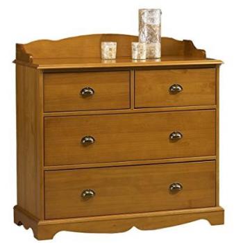 Commode à Langer Pin Miel 4 Tiroirs de Style Anglais