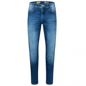 MAC Flexx-Driver Herren Straight-Jeans super elastisch in Authentic Dark Blue Used