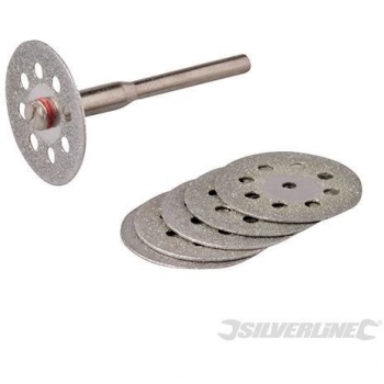Discos de corte para herramienta rotativa Silverline 719813, 6 pzas diamantados
