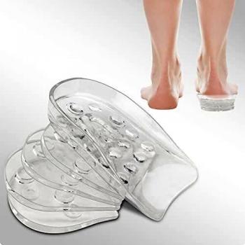 Stature Increase Insoles with 5 Layers, Flexible Shoe Lifts for Men and Women, Detachable Heel Pads, Increasing Height by 0.25/0.5/0.75/1/1.5 Inches (Right)