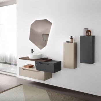Mobile Bagno 2 Cassetti Suspenso con Top Lavabo – Mixi e
