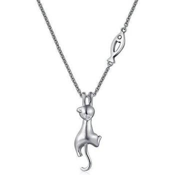 Collier chat 925 en argent avec pendentif